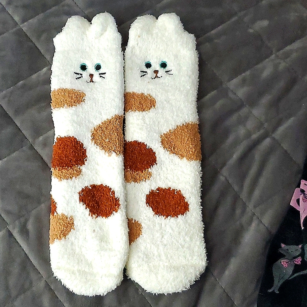 Fuzzy Cat Socks